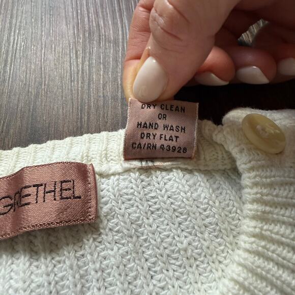 Henry Grethel Vintage Pastel Striped Cotton Oversized Sweater Women’s Small - Picture 7 of 13